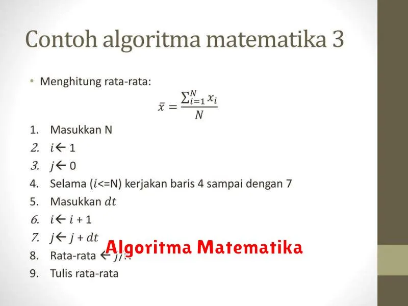 Algoritma Matematika