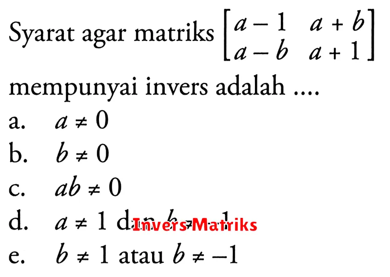 Invers Matriks