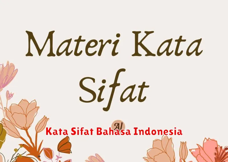 Kata Sifat Bahasa Indonesia