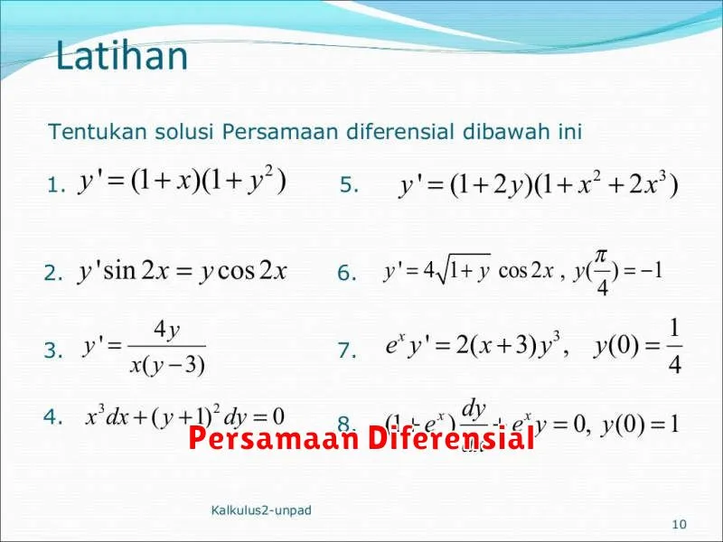 Persamaan Diferensial