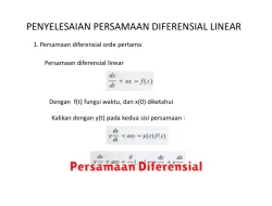 Pengertian Persamaan Diferensial dalam Matematika