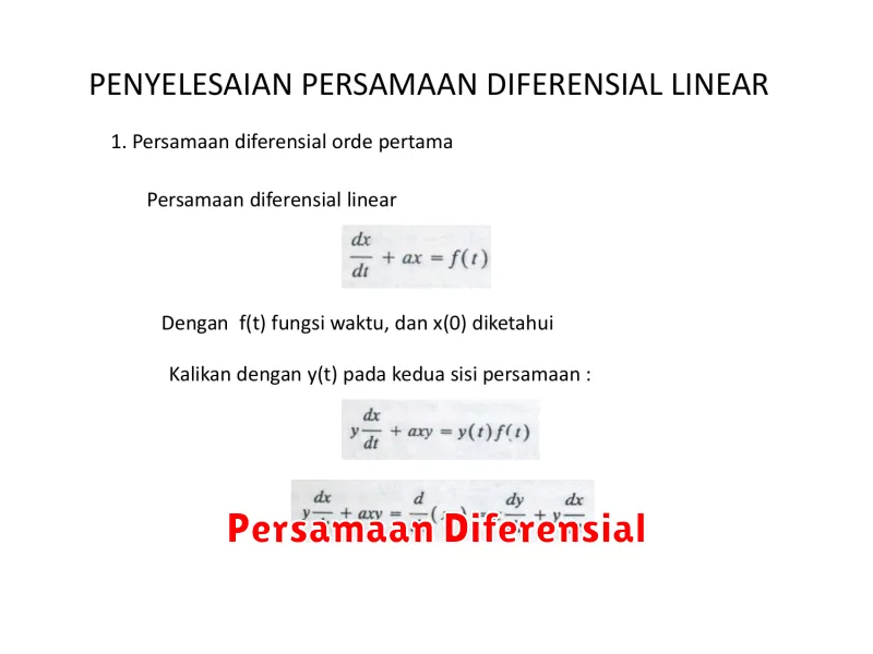 Persamaan Diferensial